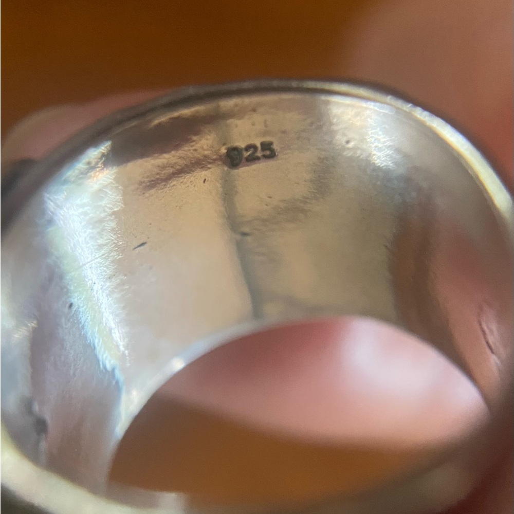Silpada Smoky Quartz Dusk Sterling Silver Wide Band Ring Size 6.5 - Picture 7 of 10